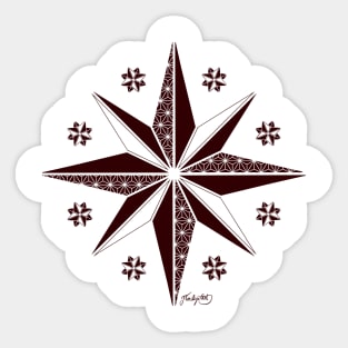 Star of Fëanor (red) Sticker